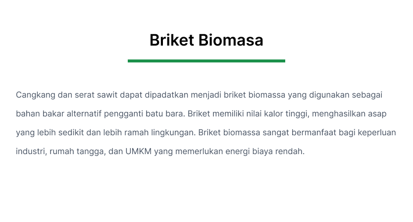 Penjelasan Briket Biomassa